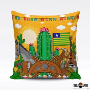 Arte para Sublimação em Almofada Tema Nordeste 077 Piaui
