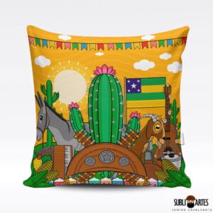 Arte para Sublimação em Almofada Tema Nordeste 079 Sergipe