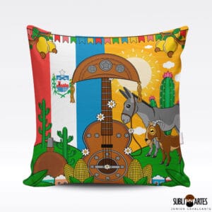 Arte para Sublimação em Almofada Tema Nordeste 082 Bandeira Alagoas