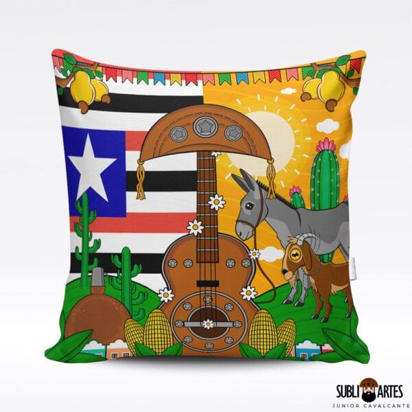 Arte para Sublimação em Almofada Tema Nordeste 085 Bandeira Maranhão