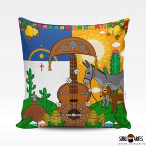 Arte para Sublimação em Almofada Tema Nordeste 087 Bandeira Pernambuco