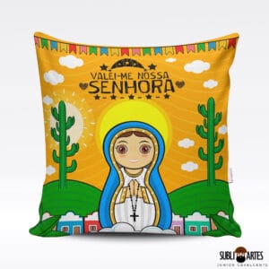 Arte para Sublimação em Almofada Tema Nordeste 094 Valei-me Nossa Senhora