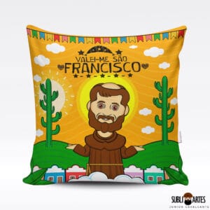 Arte para Sublimação em Almofada Tema Nordeste 096 Valei-me São Francisco