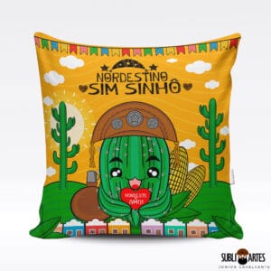 Arte para Sublimação em Almofada Tema Nordeste 097 Nordestino Sim Sinhô