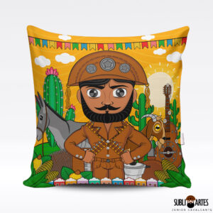 Arte para Sublimação em Almofada Tema Nordeste 108 Eu Amo Minha Terra