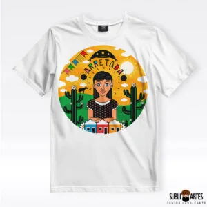 Arte para Sublimação em Camisetas Tema Nordeste 001 Mulher Nordestina