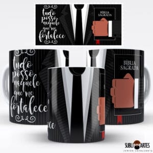 Arte para Sublimação em Caneca Tema Evangélico 002 Pastor Evangélico
