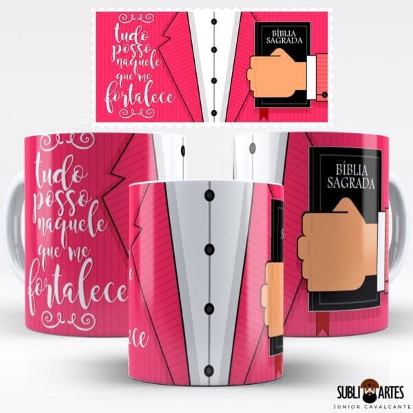 Arte para Sublimação em Caneca Tema Evangélico 003 Pastora Evangélica