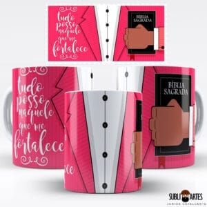 Arte para Sublimação em Caneca Tema Evangélico 004 Pastora Evangélica