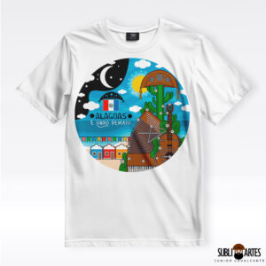 Arte para Sublimação em Camisetas Tema Nordeste 035 Alagoas