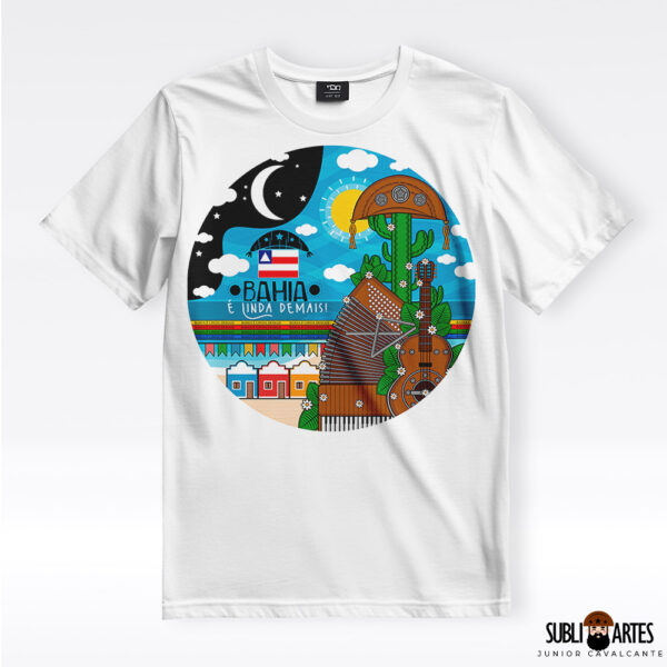 Arte para Sublimação em Camisetas Tema Nordeste 037 Bahia