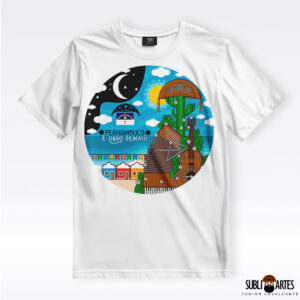 Arte para Sublimação em Camisetas Tema Nordeste 043 Pernambuco