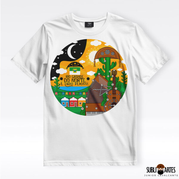 Arte para Sublimação em Camisetas Tema Nordeste 048 Rio Grande do Norte