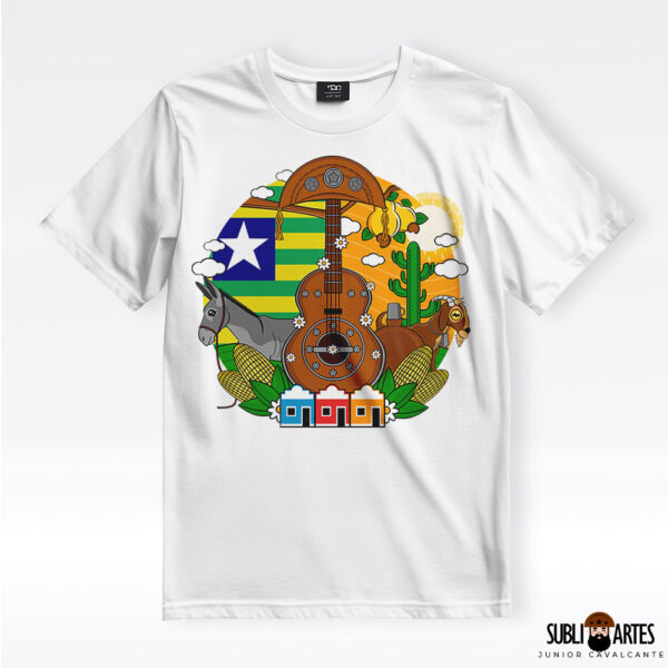 Arte para Sublimação em Camisetas Tema Nordeste 070 Meu Piauí