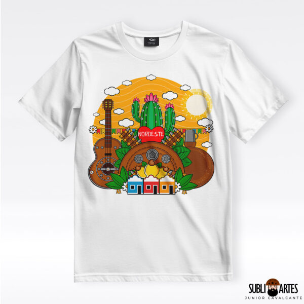 Arte para Sublimação em Camisetas Tema Nordeste 088 Nordeste te Amo