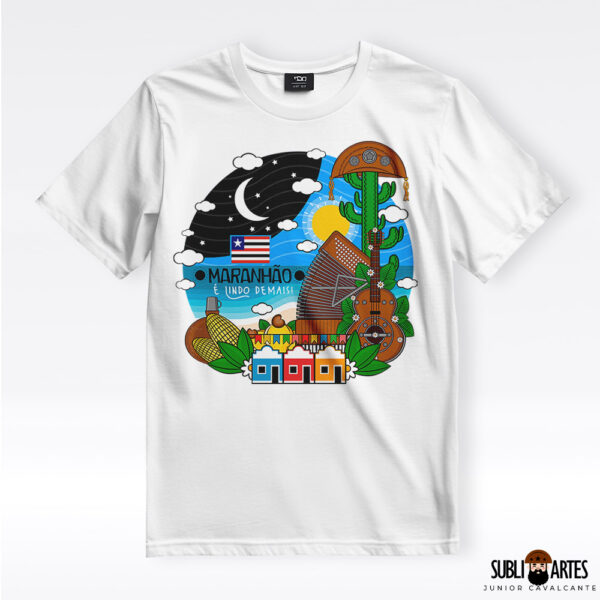 Arte para Sublimação em Camisetas Tema Nordeste 101 Maranhão