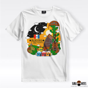 Arte para Sublimação em Camisetas Tema Nordeste 106 Alagoas