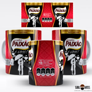 Arte para Sublimação em Caneca Tema Páscoa 001 Minha Paixão