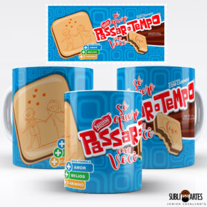 Arte para Sublimação em Caneca Tema Páscoa 004 Passar o Tempo com Você