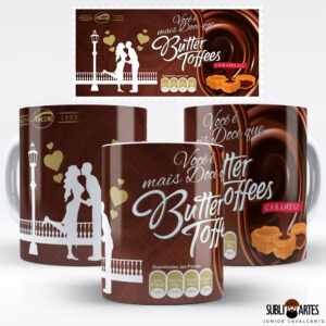 Arte para Sublimação em Caneca Tema Páscoa 005 Butter Toffees