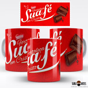 Arte para Sublimação em Caneca Tema Páscoa 013 Sua Fé