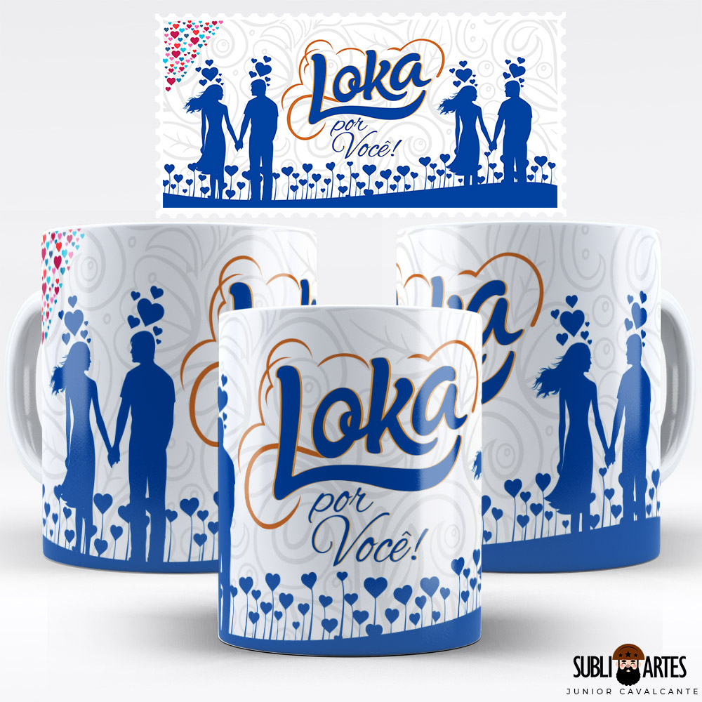 Arte para Sublimação em Caneca Tema Páscoa 020 Loka por Você