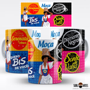 Arte para Sublimação em Caneca Tema Páscoa 027 Moça Marcas