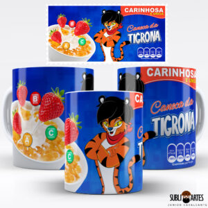Arte para Sublimação em Caneca Tema Páscoa 029 Caneca da Tigrona
