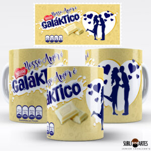 Arte para Sublimação em Caneca Tema Páscoa 032 Amor Galáktico
