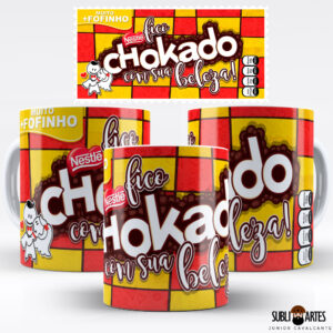 Arte para Sublimação em Caneca Tema Páscoa 033 Chocado com Sua Beleza