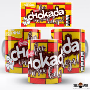 Arte para Sublimação em Caneca Tema Páscoa 034 Chocada com Sua Beleza