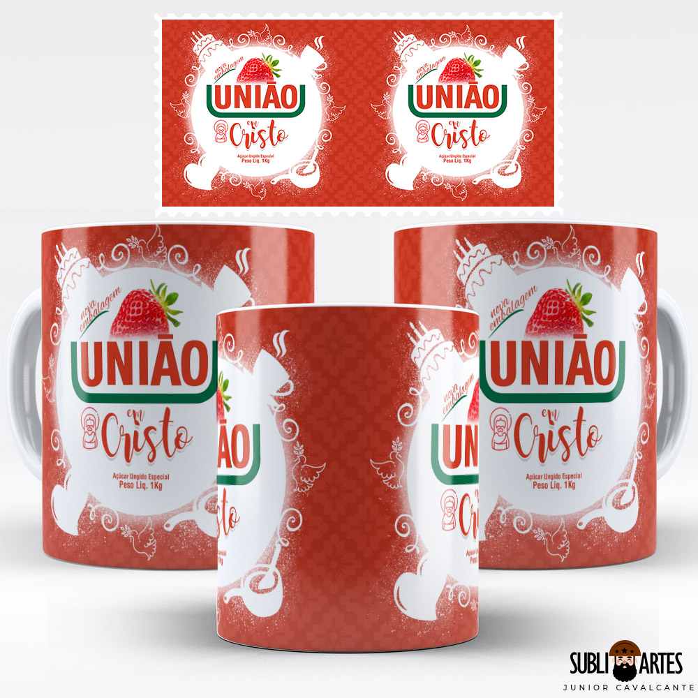 Arte para Sublimação em Caneca Tema Páscoa 035 União em Cristo