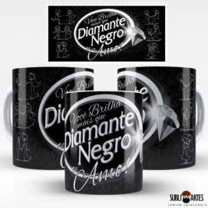 Arte para Sublimação em Caneca Tema Páscoa 045 Diamante Negro