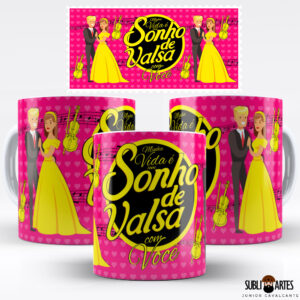 Arte para Sublimação em Caneca Tema Páscoa 046 Sonho de Valsa