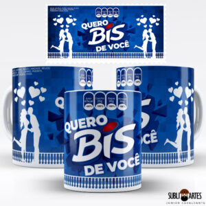 Arte para Sublimação em Caneca Tema Páscoa 050 Quero Bis de Você