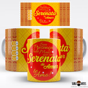 Arte para Sublimação em Caneca Tema Páscoa 051 Serenata de Amor